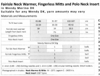 Knitting Pattern - Wendy 5932 - Merino DK - Fairisle Neck Warmer, Fingerless Mitts and Polo Neck Insert